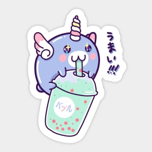 Kawaii Unicorn Bubble Tea Sticker